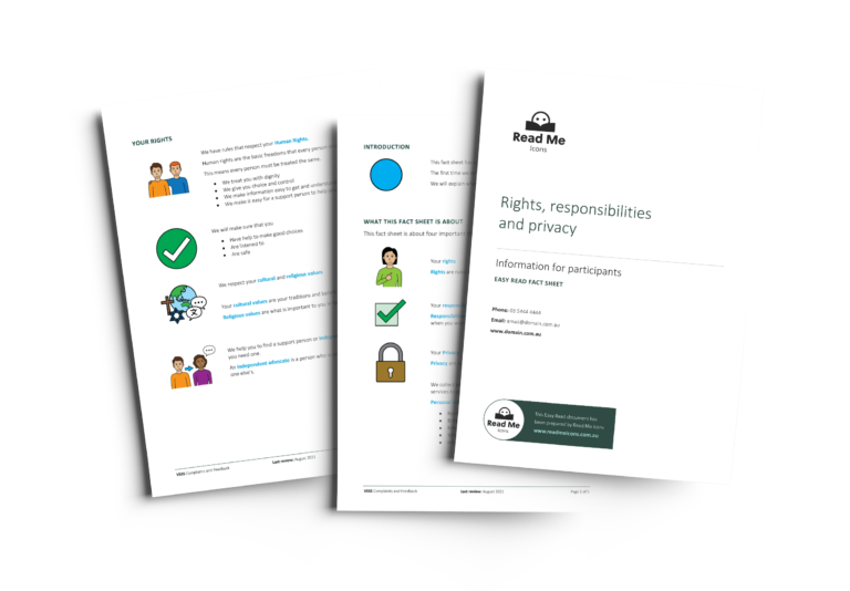 Read Me Icons - Instant Download Easy Read Accessible Icons